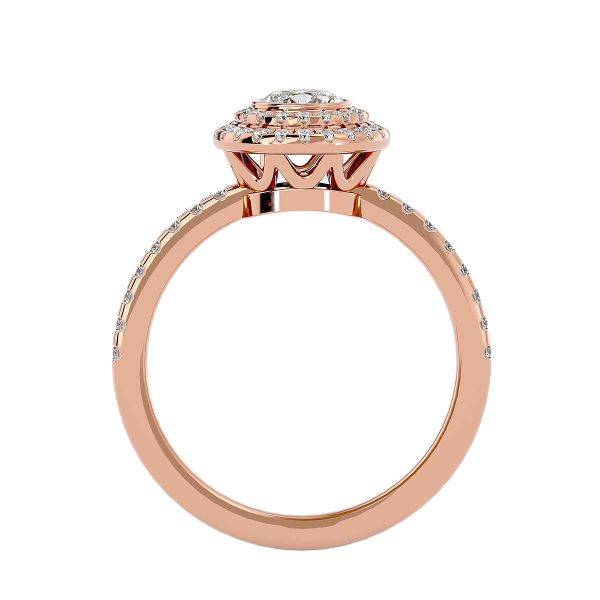 Ariel Solitaire Halo Ring