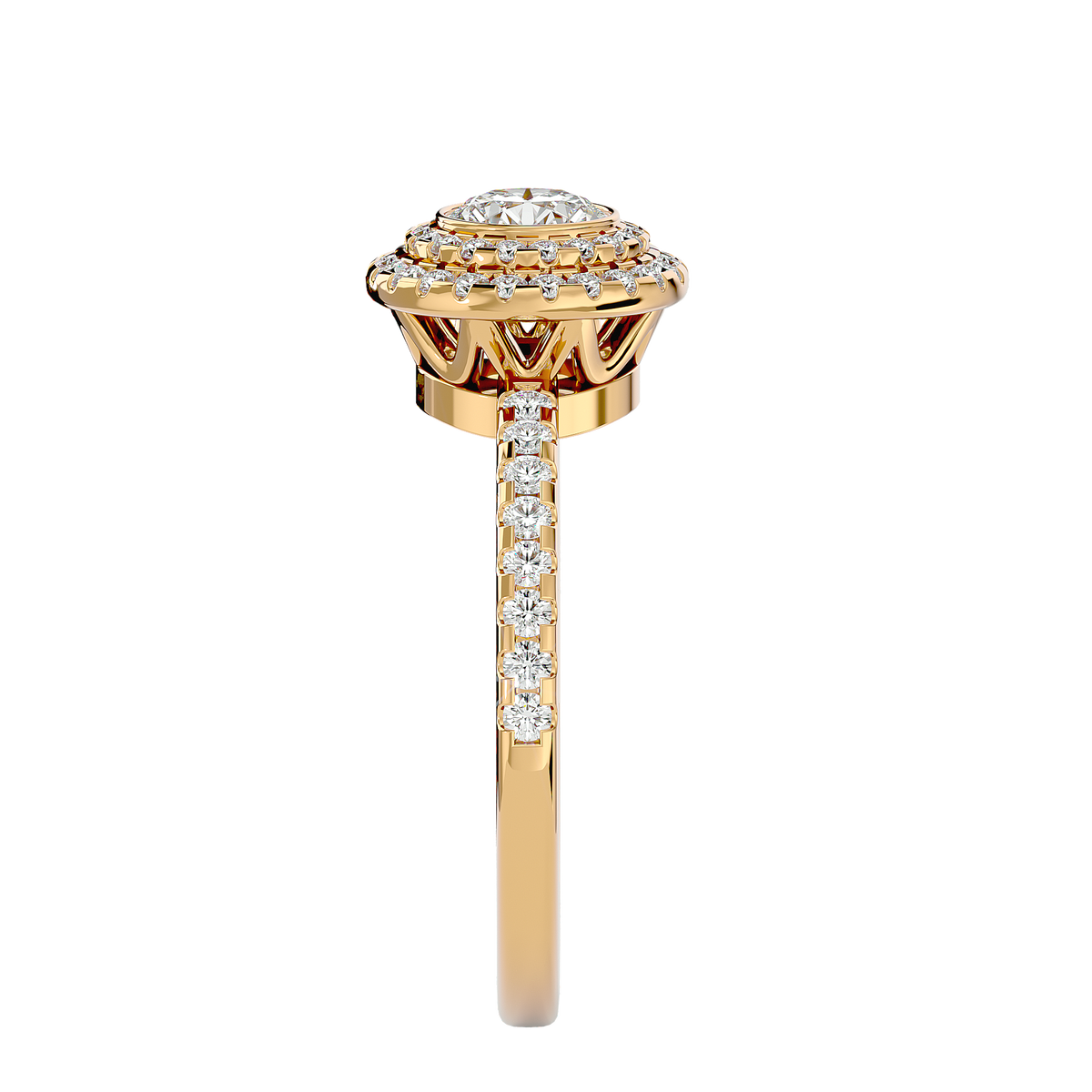 Ariel Solitaire Halo Ring