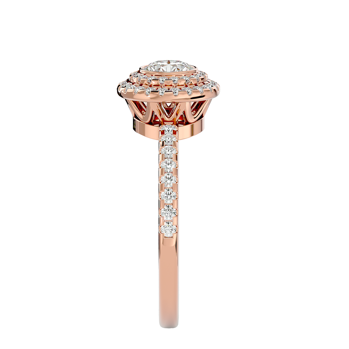 Ariel Solitaire Halo Ring