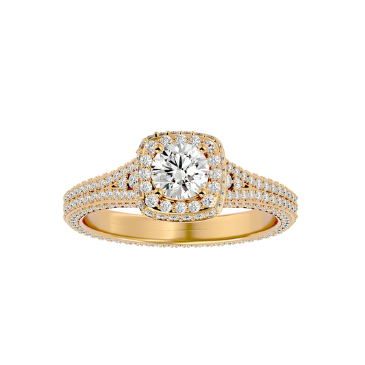 Rebecca Solitaire  Halo Ring