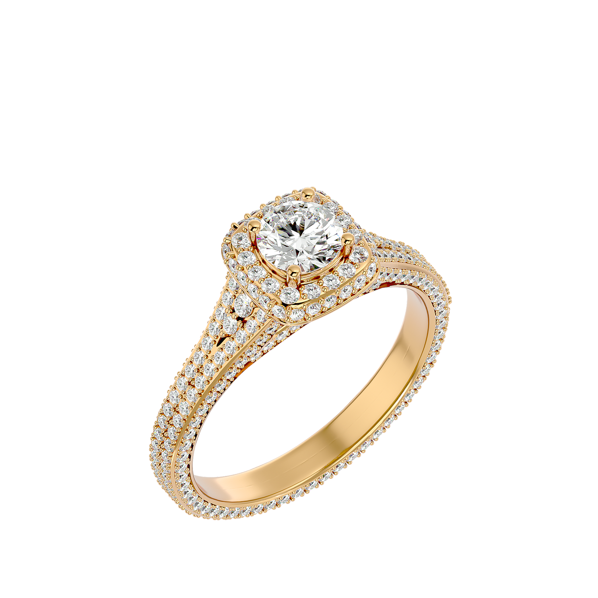 Rebecca Solitaire  Halo Ring