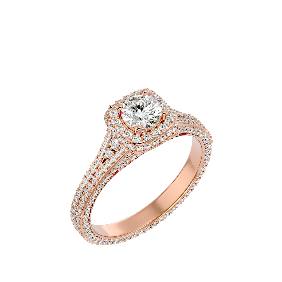 Rebecca Solitaire  Halo Ring