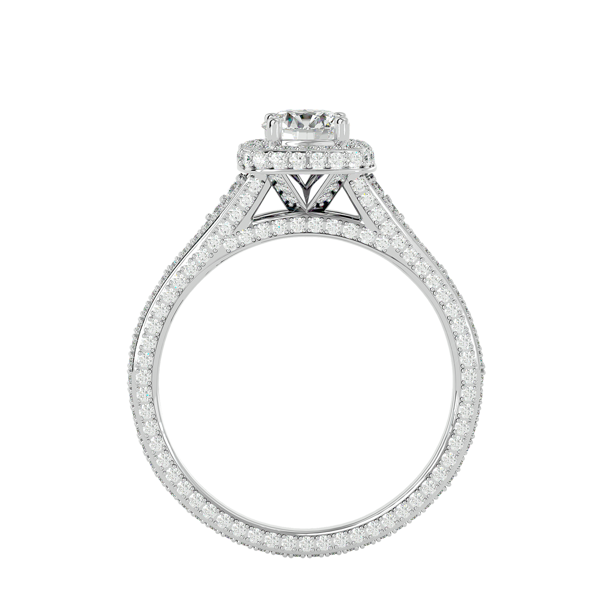 Rebecca Solitaire  Halo Ring