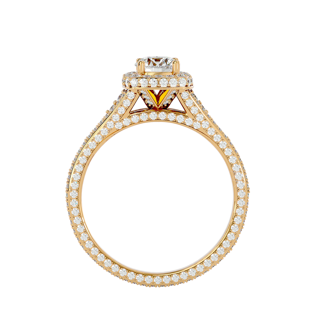 Rebecca Solitaire  Halo Ring