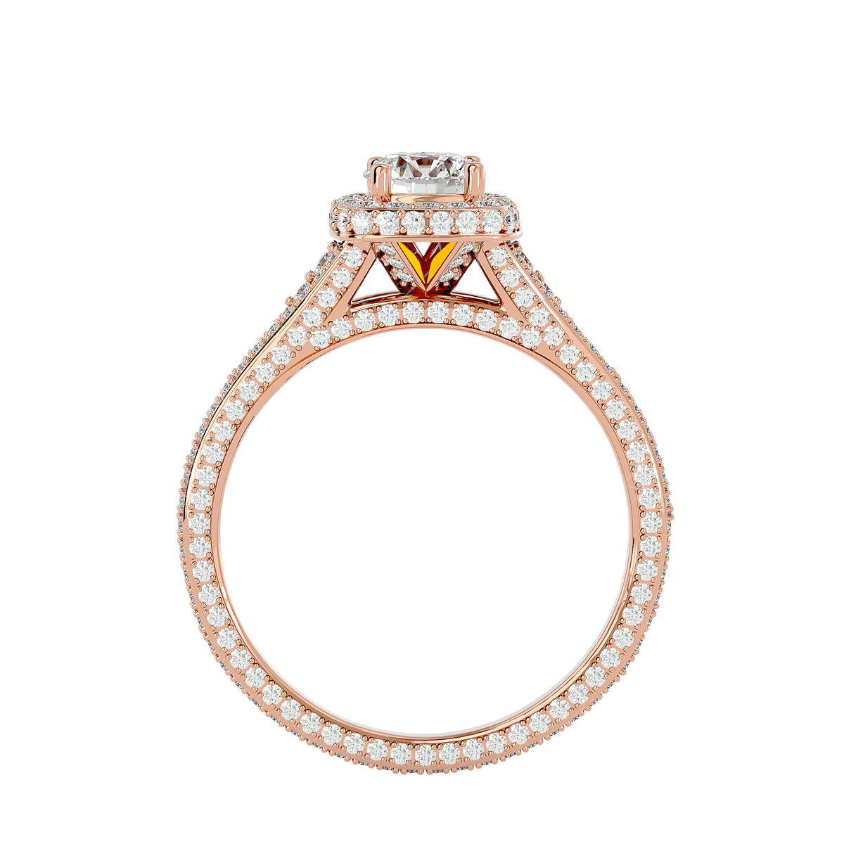 Rebecca Solitaire  Halo Ring