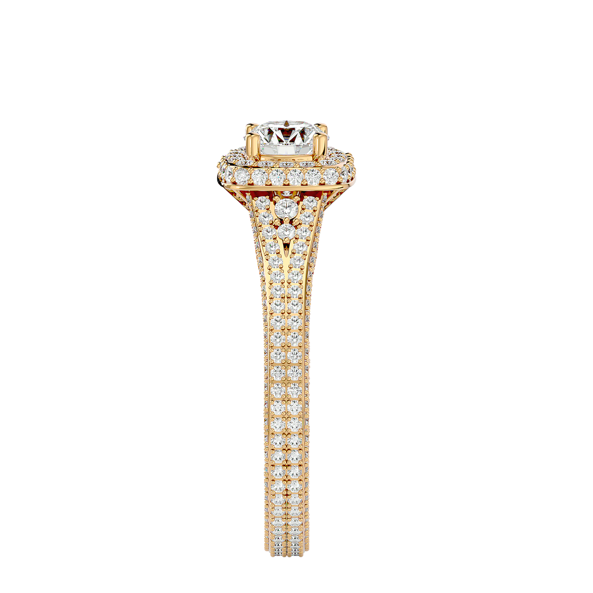 Rebecca Solitaire  Halo Ring