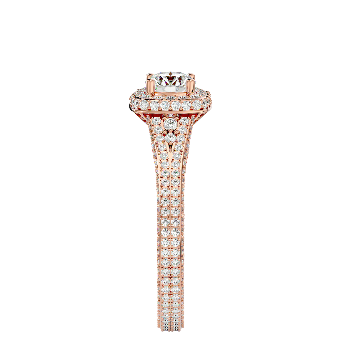 Rebecca Solitaire  Halo Ring