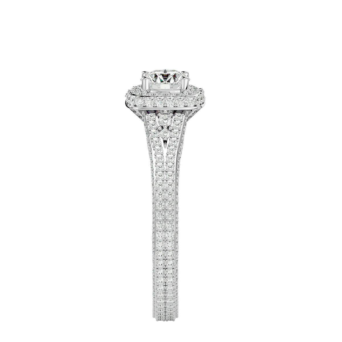 Rebecca Solitaire  Halo Ring