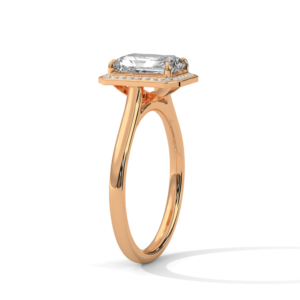 Meredith Solitaire Halo Ring