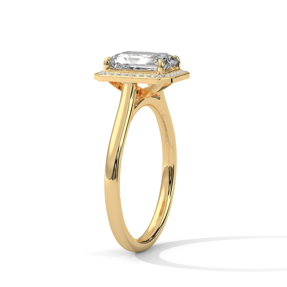 Meredith Solitaire Halo Ring