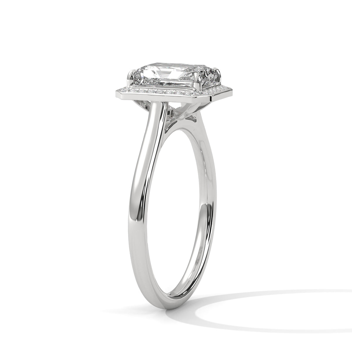 Meredith Solitaire Halo Ring