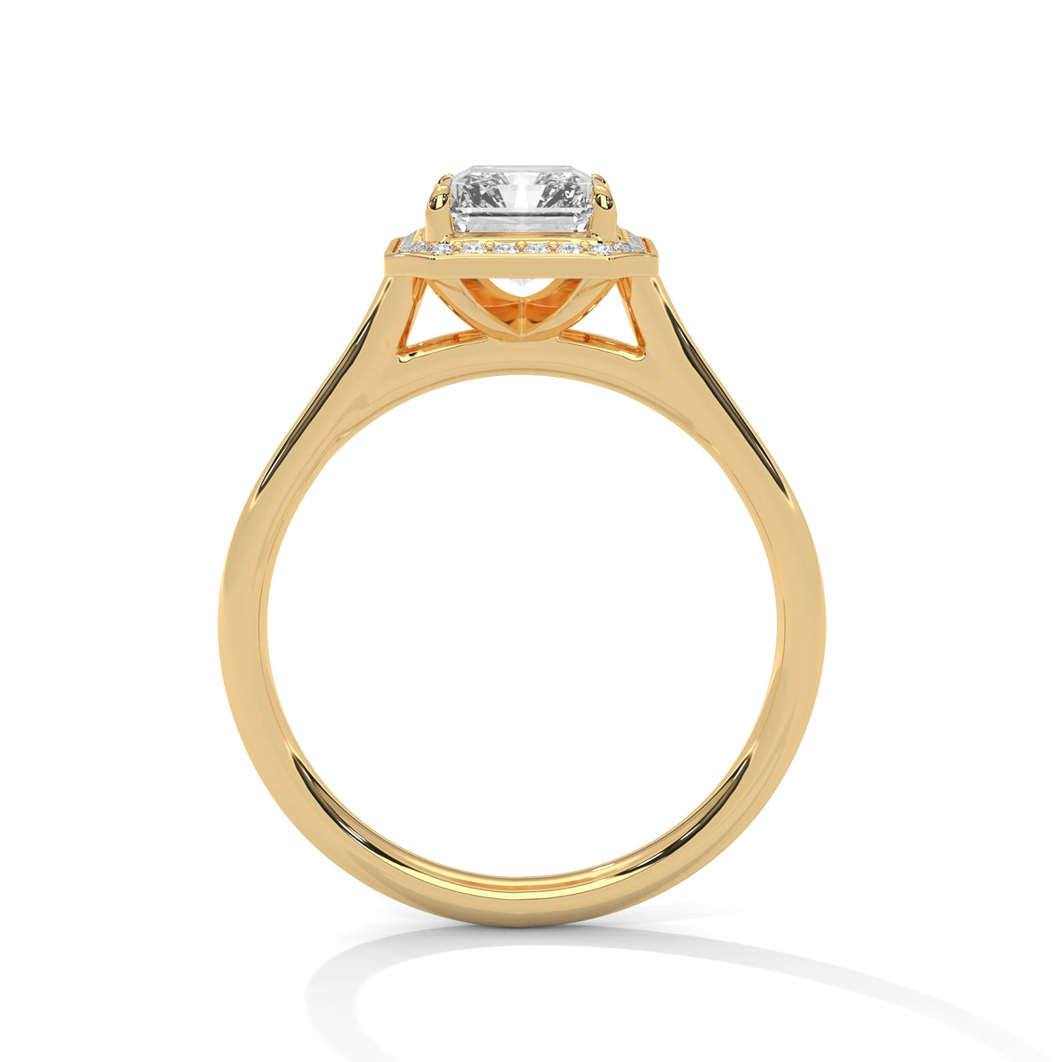 Meredith Solitaire Halo Ring