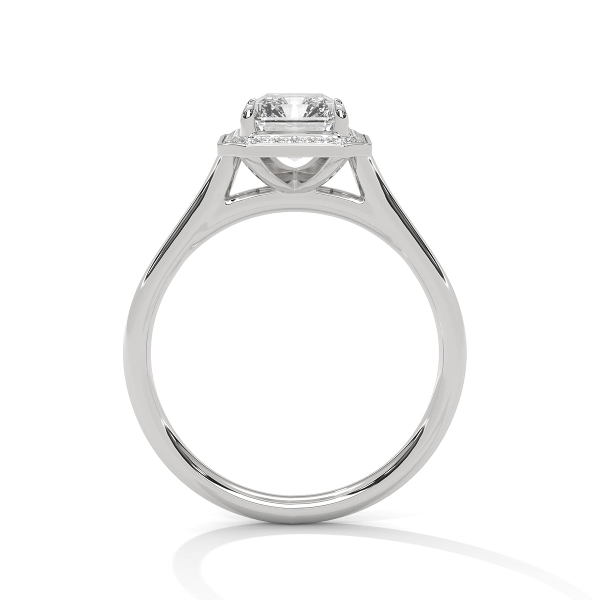 Meredith Solitaire Halo Ring