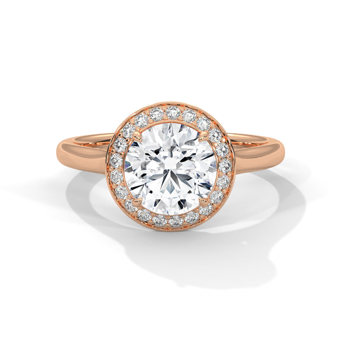 Verity Solitaire Halo Ring