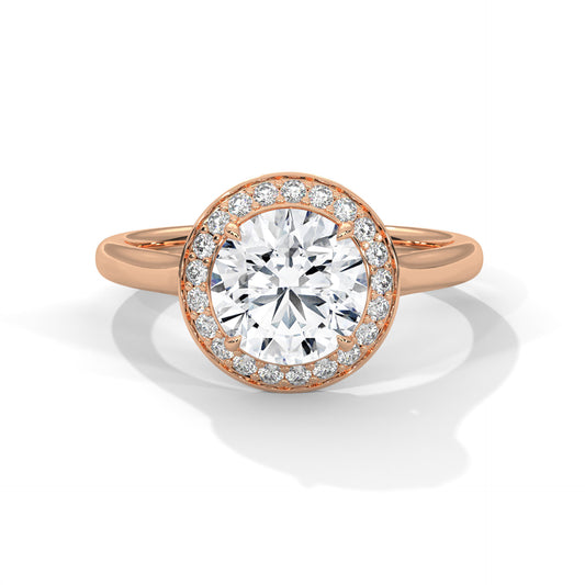 Verity Solitaire Halo Ring