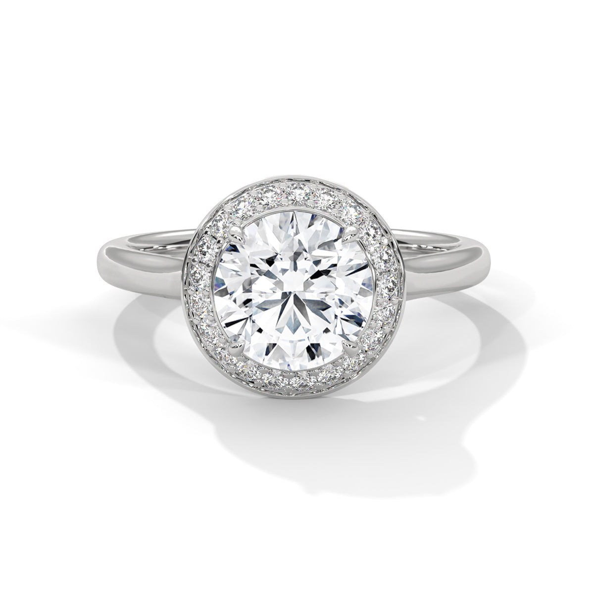 Verity Solitaire Halo Ring