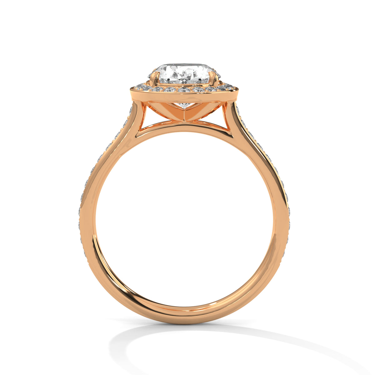 Audrey Solitaire Halo Ring