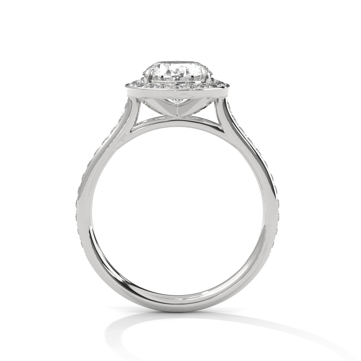 Audrey Solitaire Halo Ring