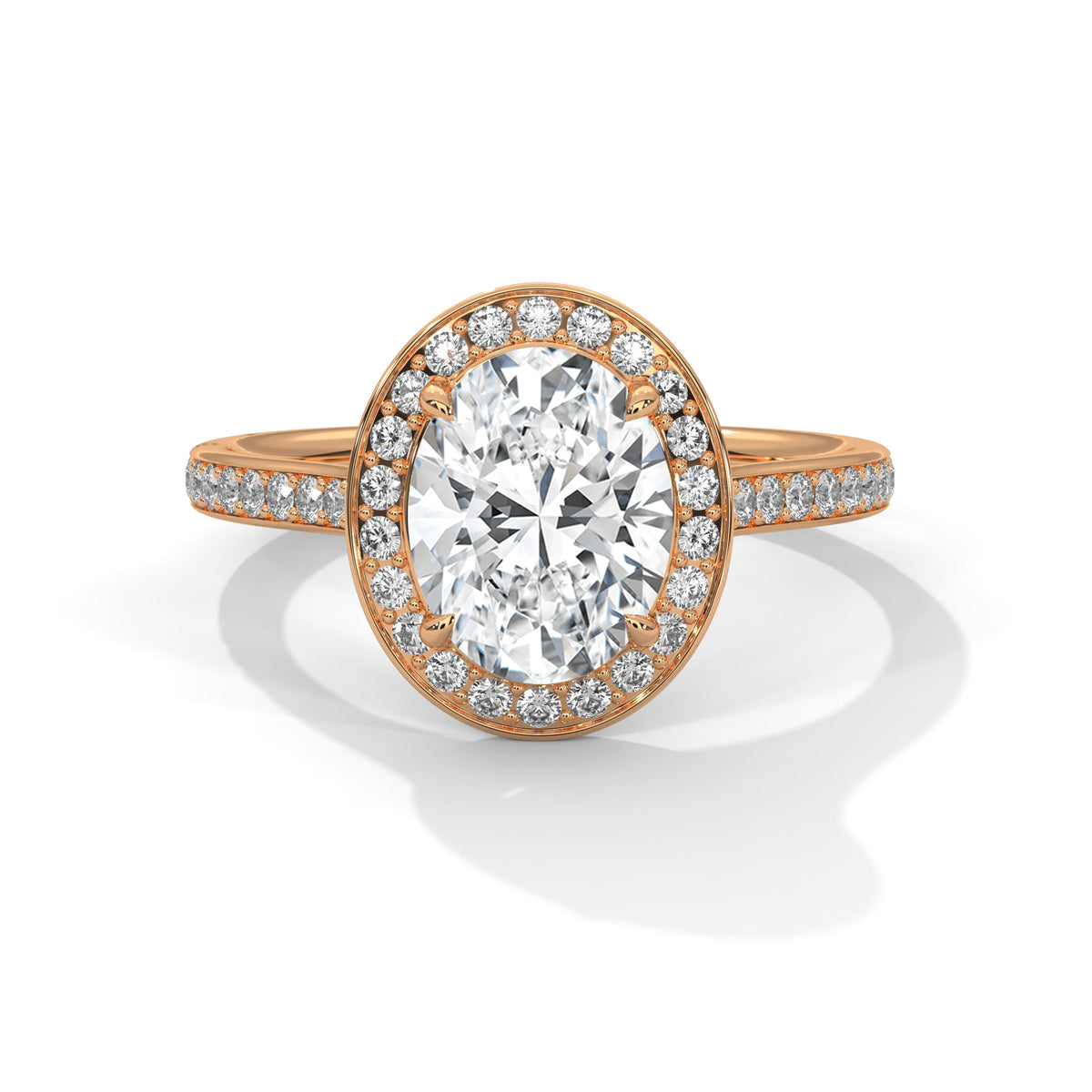 Audrey Solitaire Halo Ring