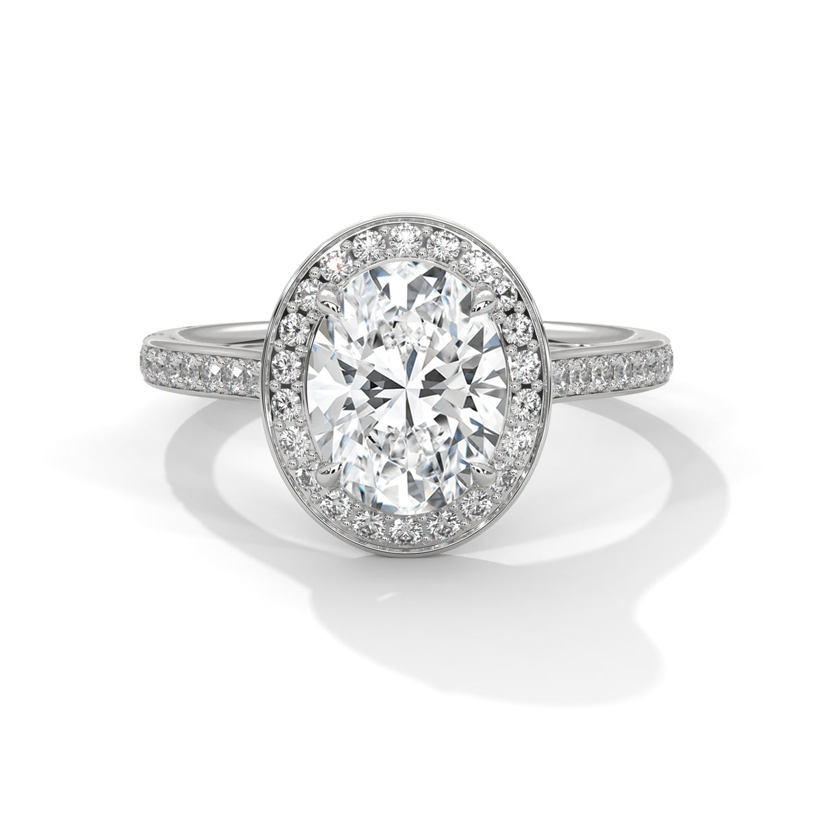 Audrey Solitaire Halo Ring