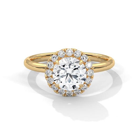 Diana Solitaire Halo Ring