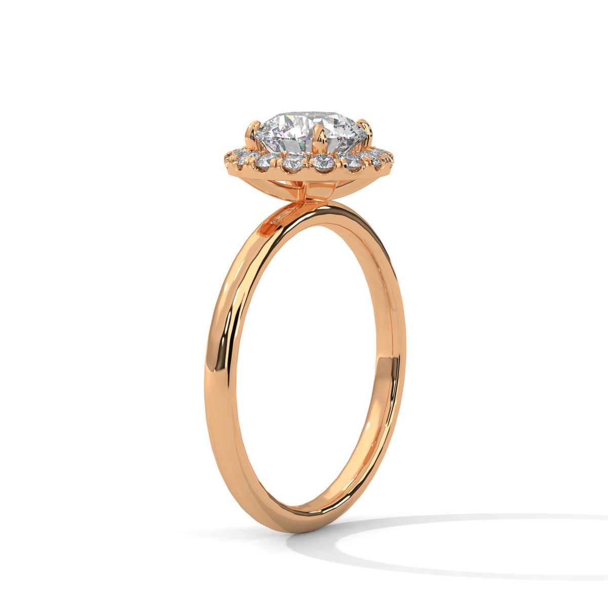 Diana Solitaire Halo Ring