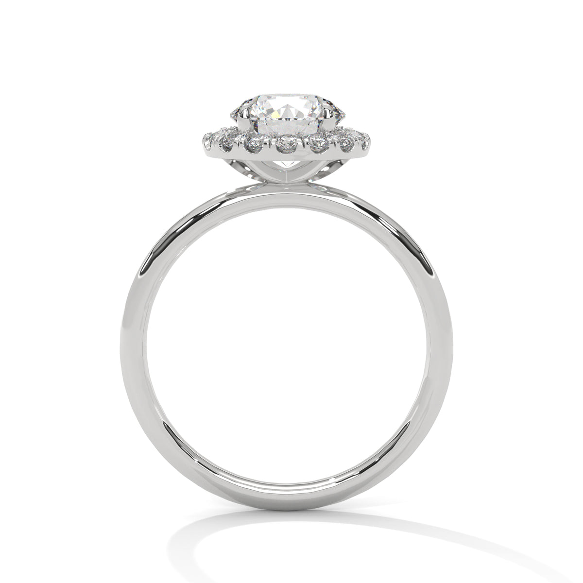 Diana Solitaire Halo Ring