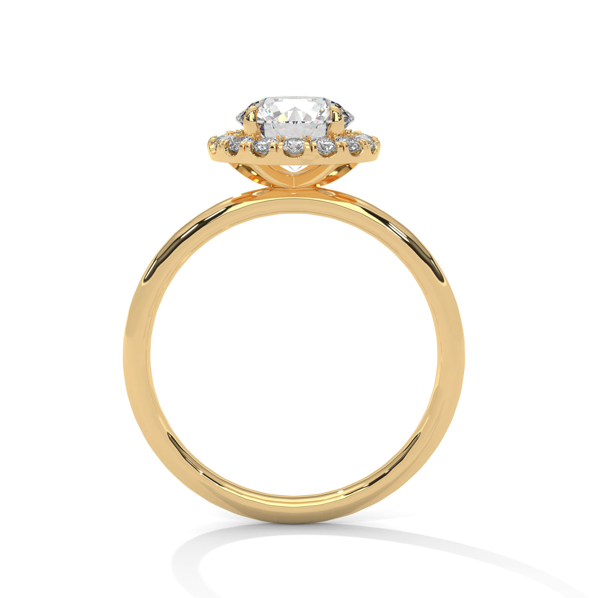 Diana Solitaire Halo Ring