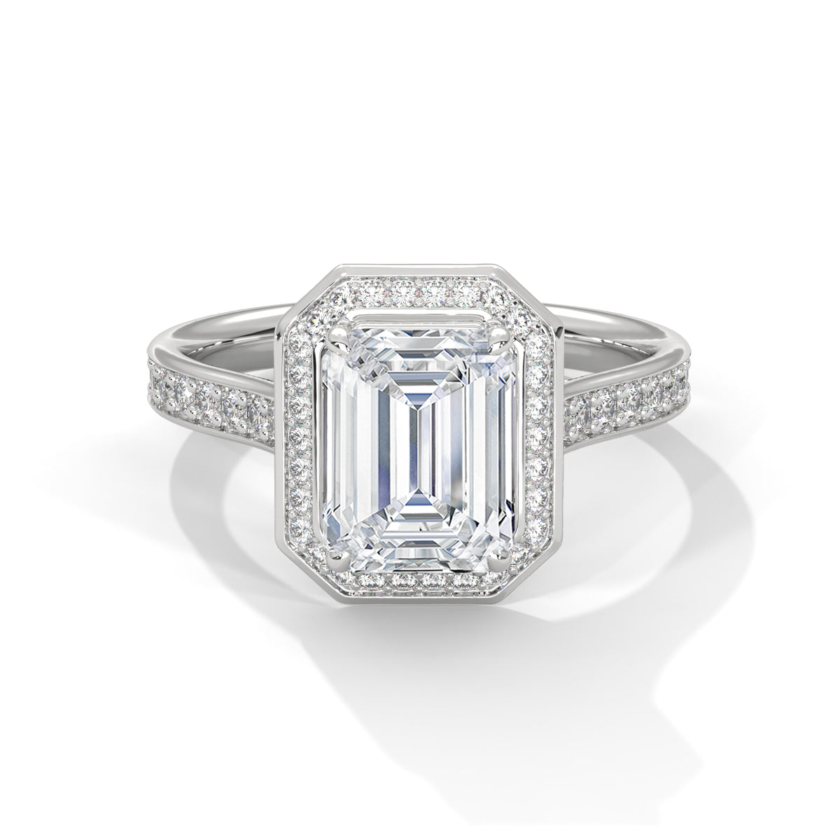 Madison Solitaire Halo Ring