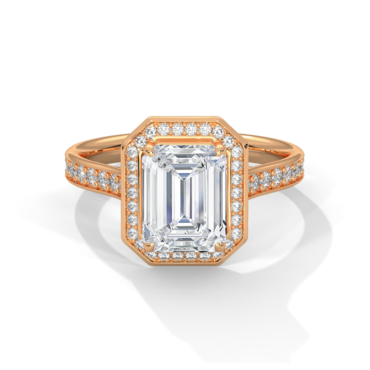 Madison Solitaire Halo Ring