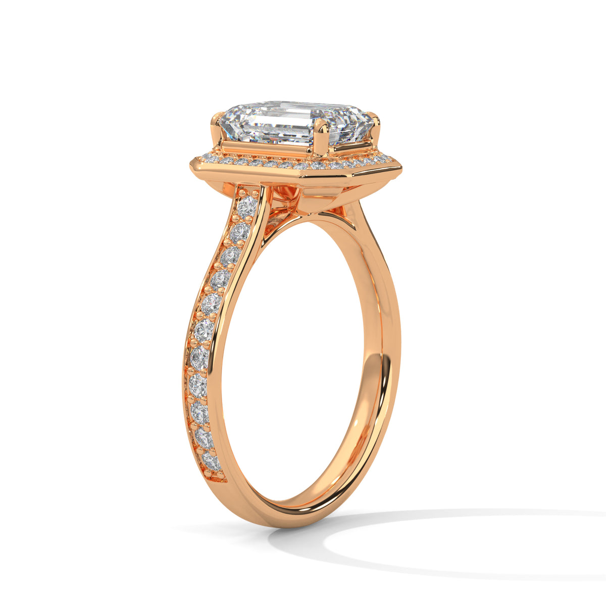 Madison Solitaire Halo Ring