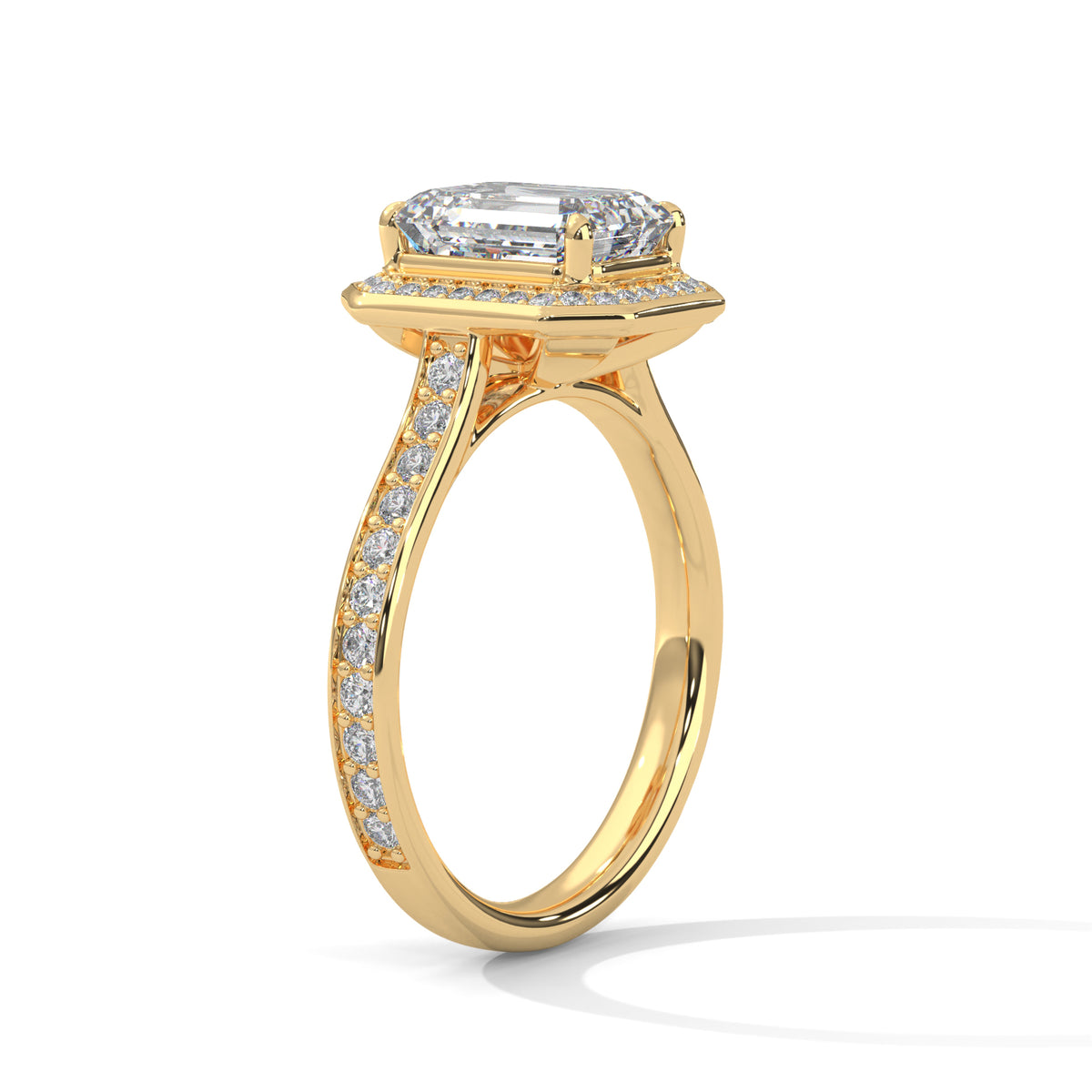 Madison Solitaire Halo Ring