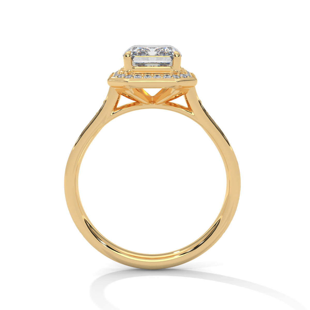 Madison Solitaire Halo Ring