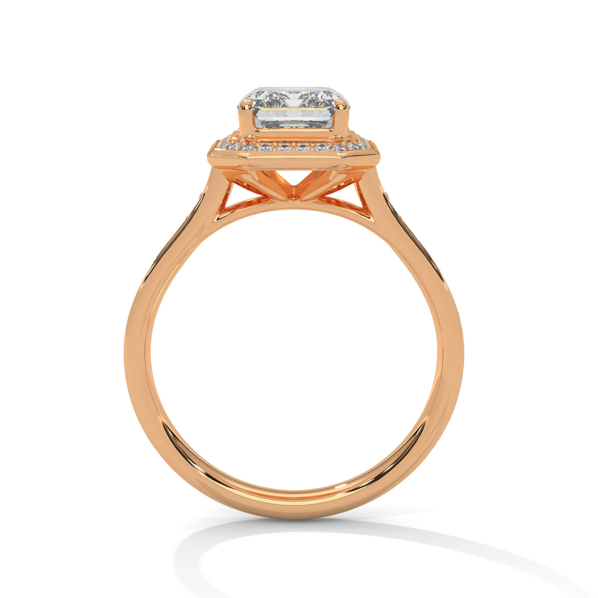 Madison Solitaire Halo Ring
