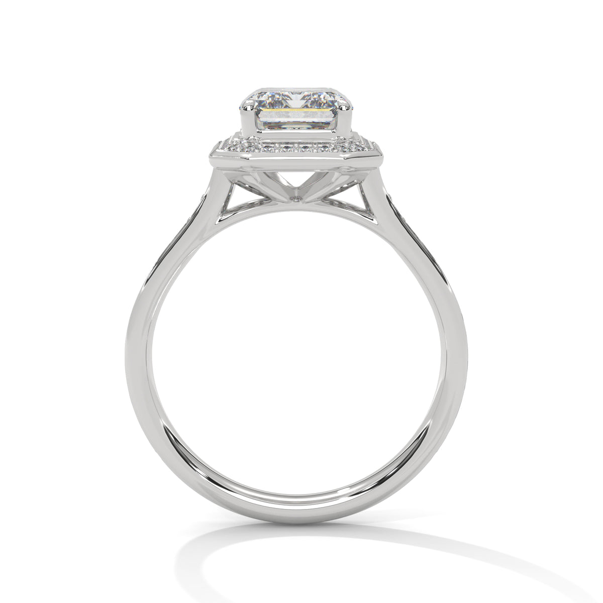 Madison Solitaire Halo Ring