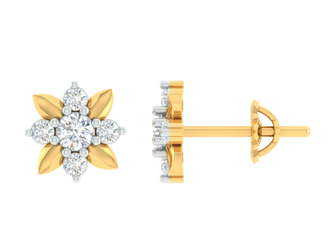 Flower Diamond Earring