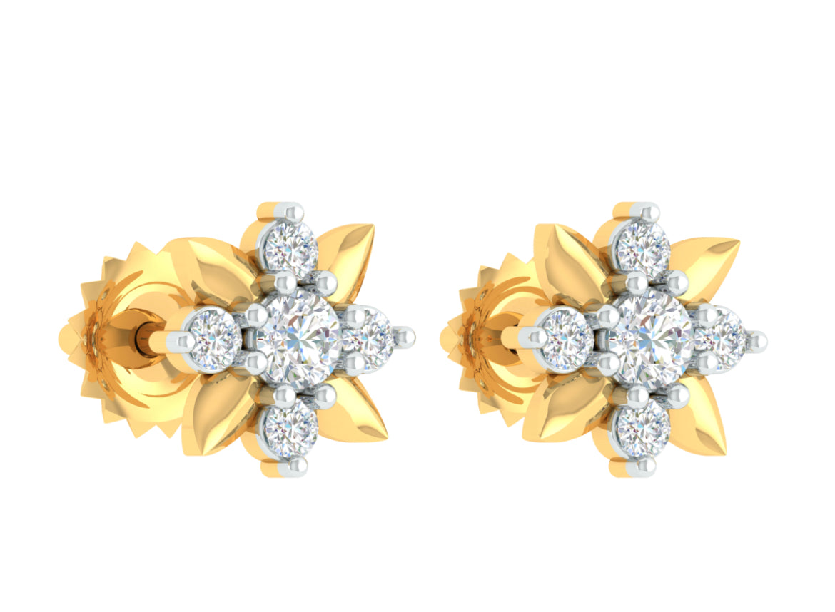 Flower Diamond Earring