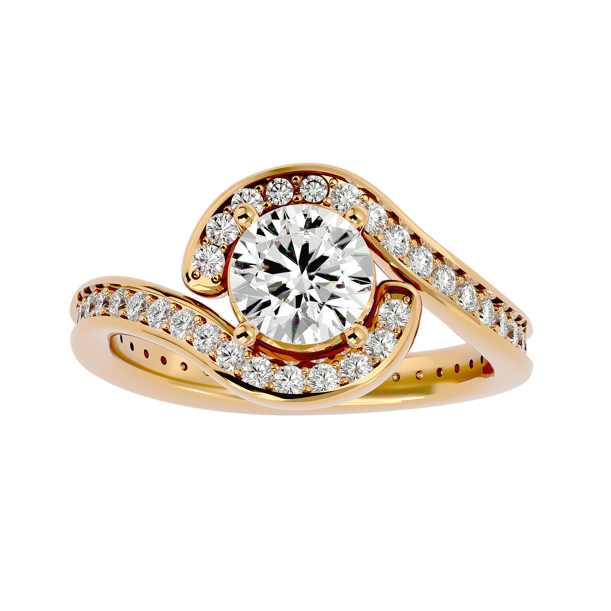 Annabelle Solitaire Halo Ring