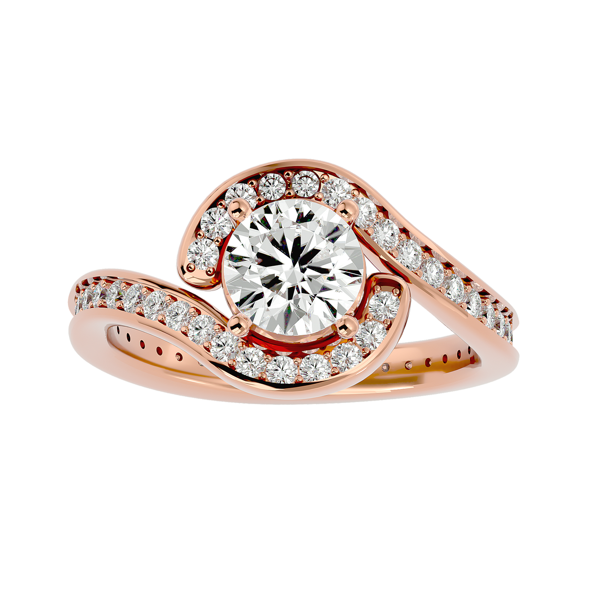 Annabelle Solitaire Halo Ring