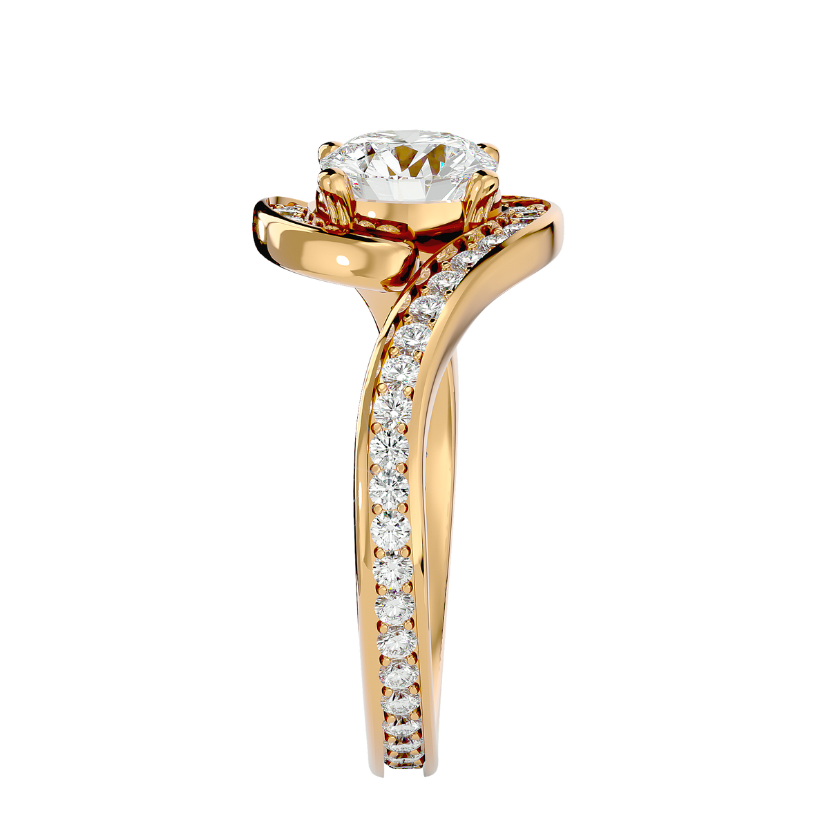 Annabelle Solitaire Halo Ring