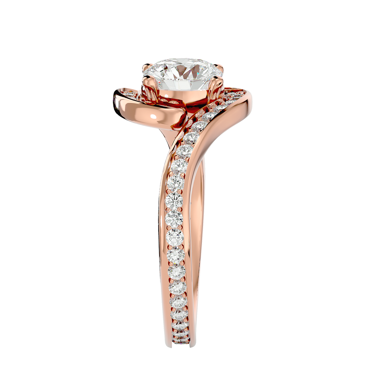 Annabelle Solitaire Halo Ring