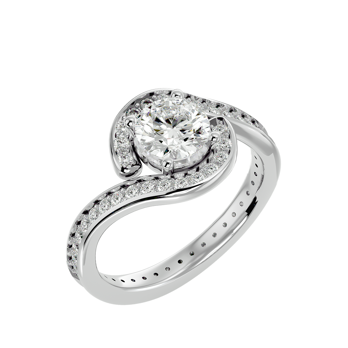 Annabelle Solitaire Halo Ring