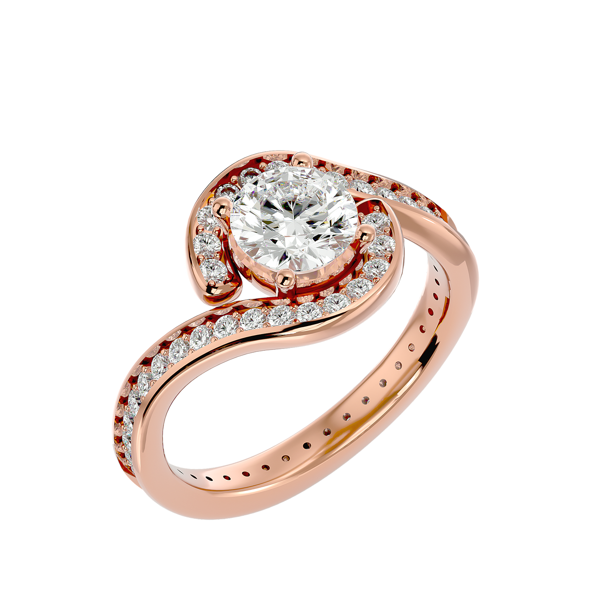 Annabelle Solitaire Halo Ring