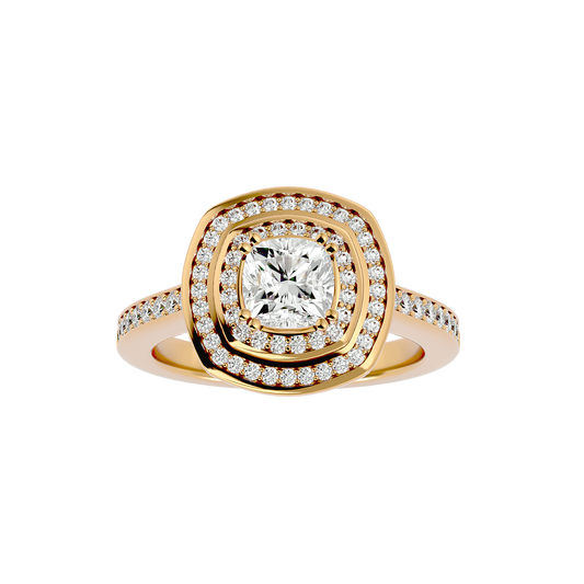 Henrietta Solitaire Halo Ring