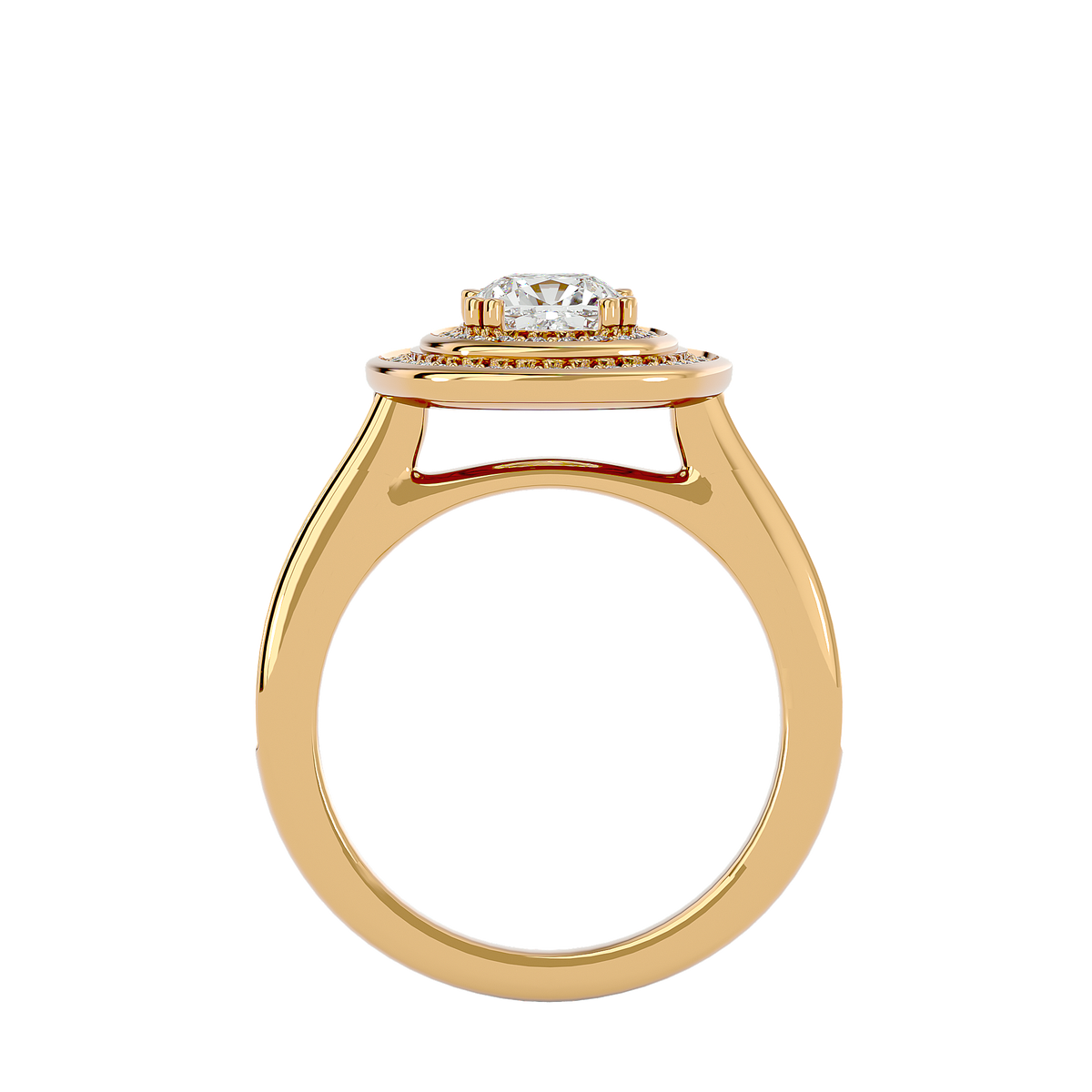 Henrietta Solitaire Halo Ring