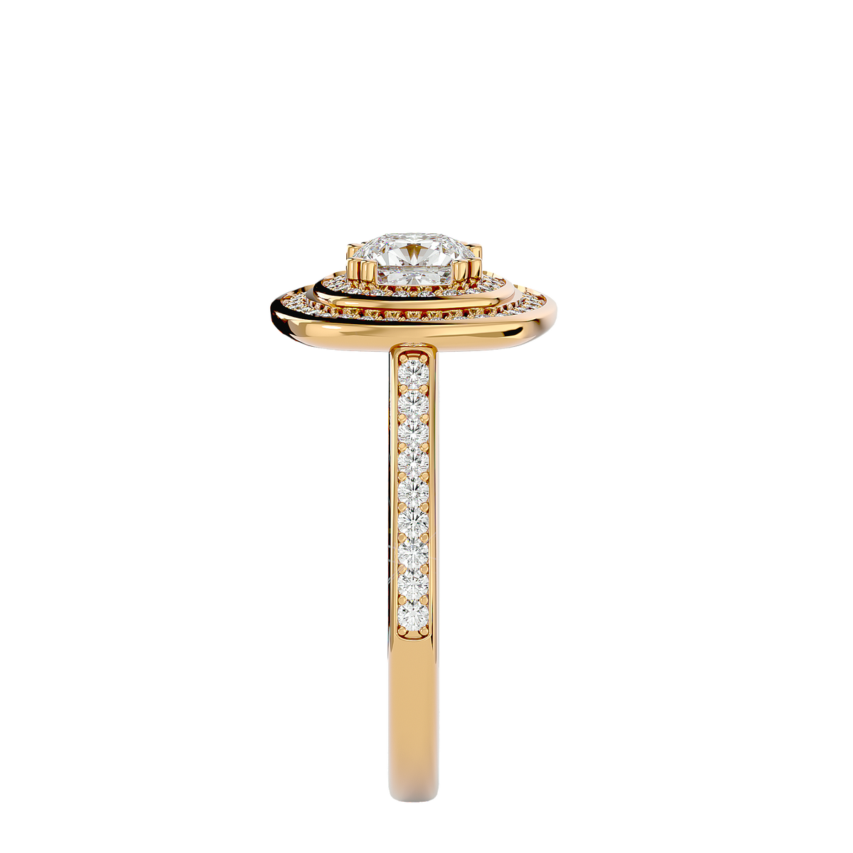 Henrietta Solitaire Halo Ring