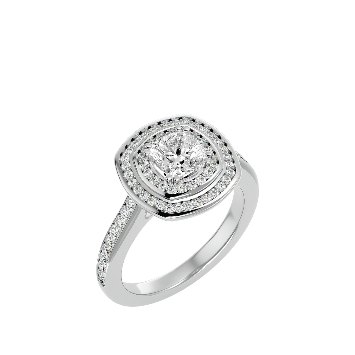 Henrietta Solitaire Halo Ring