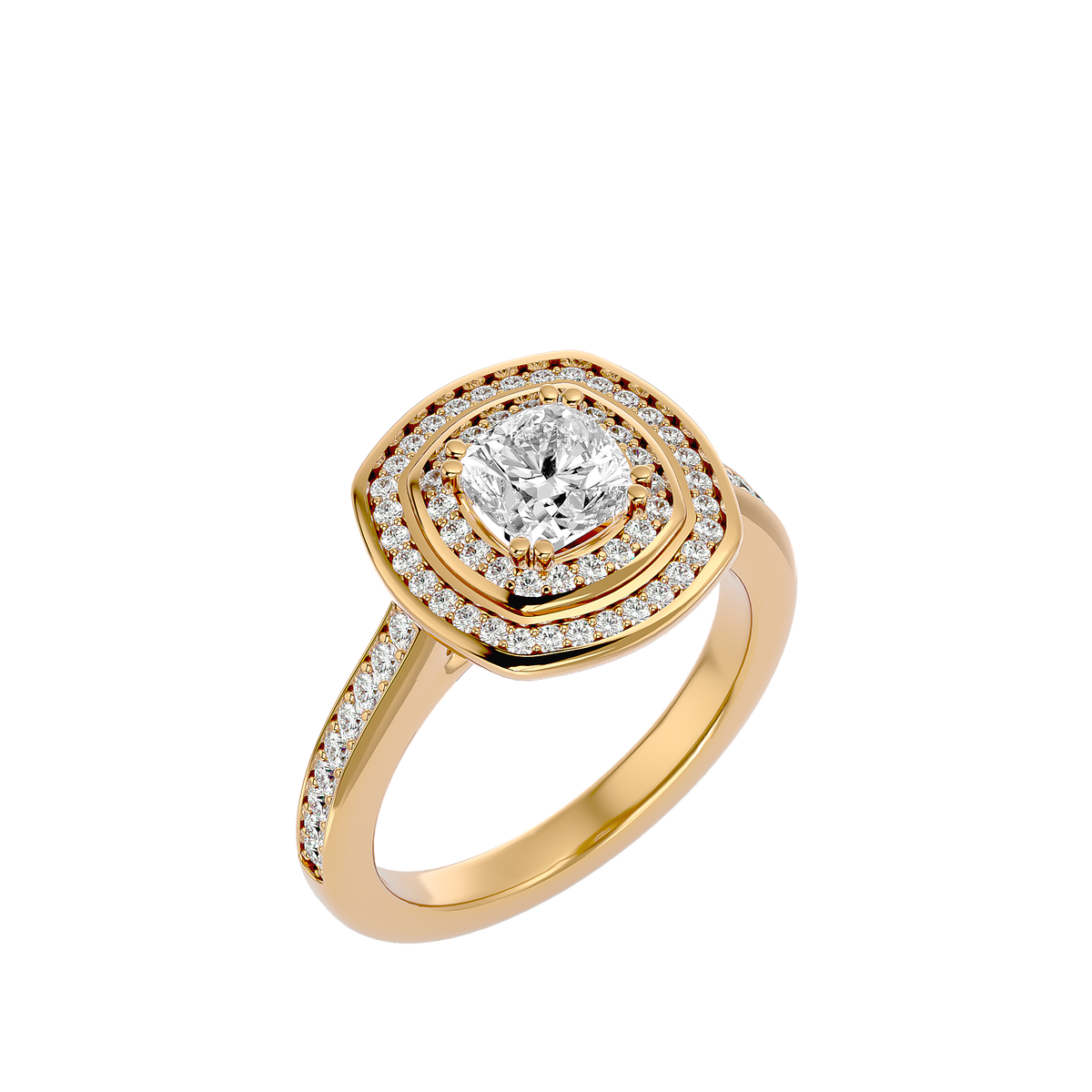 Henrietta Solitaire Halo Ring