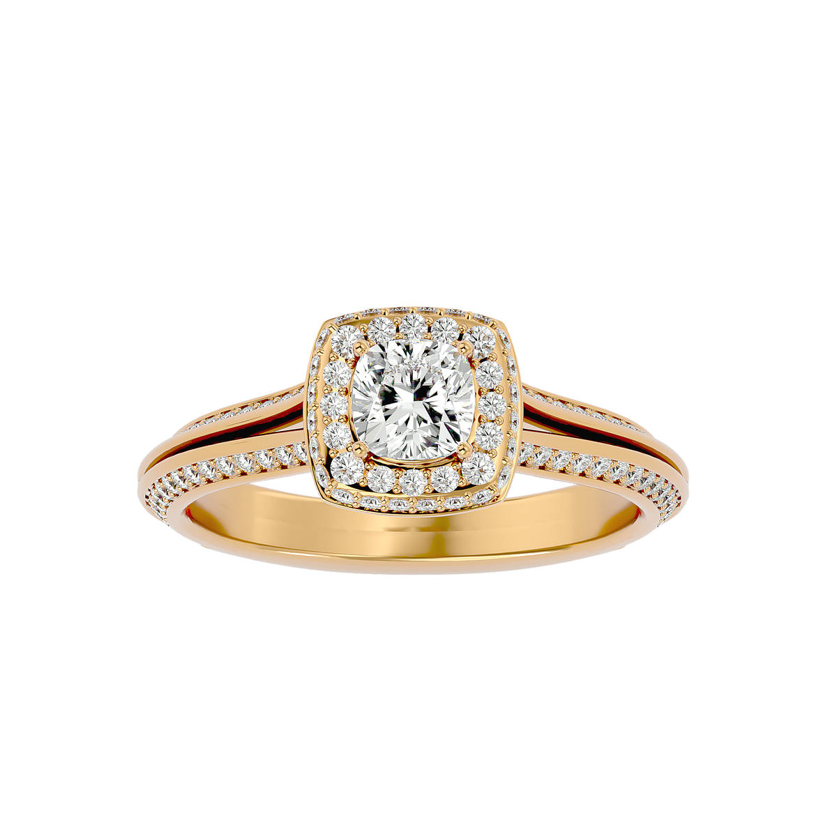 Caterina Solitaire Halo Ring