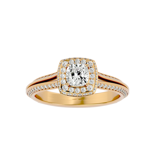 Caterina Solitaire Halo Ring